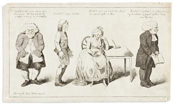 (CARICATURE.) Isaac Cruikshank; after George Moutard Woodward. A Long String of Resolutions for a New Year.